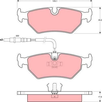 TRW GDB1258 - Kit de plaquettes de frein, frein à disque cwaw.fr