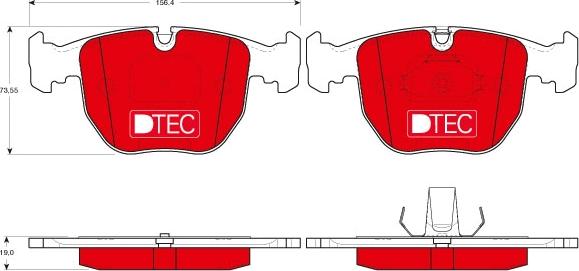 TRW GDB1261DTE - Kit de plaquettes de frein, frein à disque cwaw.fr