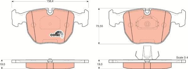 TRW GDB1261 - Kit de plaquettes de frein, frein à disque cwaw.fr