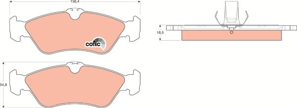 TRW GDB1263 - Kit de plaquettes de frein, frein à disque cwaw.fr