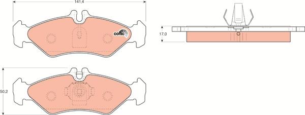 TRW GDB1262 - Kit de plaquettes de frein, frein à disque cwaw.fr