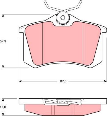 TRW GDB1267 - Kit de plaquettes de frein, frein à disque cwaw.fr