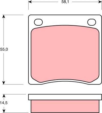 TRW GDB126 - Kit de plaquettes de frein, frein à disque cwaw.fr