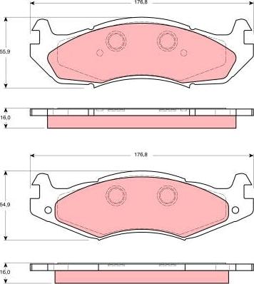 TRW GDB1207 - Kit de plaquettes de frein, frein à disque cwaw.fr