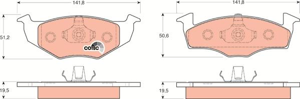 TRW GDB1218 - Kit de plaquettes de frein, frein à disque cwaw.fr