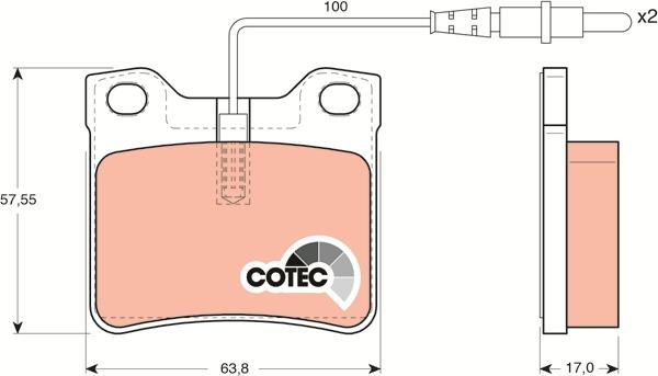 TRW GDB1289 - Kit de plaquettes de frein, frein à disque cwaw.fr