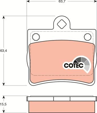 TRW GDB1283 - Kit de plaquettes de frein, frein à disque cwaw.fr