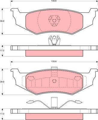 TRW GDB1234 - Kit de plaquettes de frein, frein à disque cwaw.fr