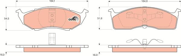 TRW GDB1236 - Kit de plaquettes de frein, frein à disque cwaw.fr