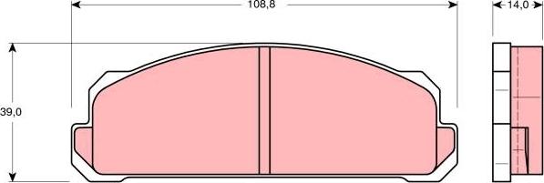 TRW GDB123 - Kit de plaquettes de frein, frein à disque cwaw.fr