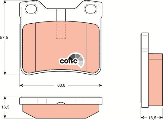 TRW GDB1276 - Kit de plaquettes de frein, frein à disque cwaw.fr