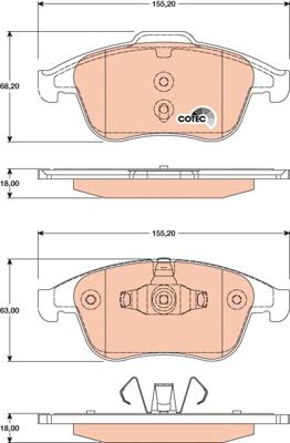 TRW GDB1790 - Kit de plaquettes de frein, frein à disque cwaw.fr