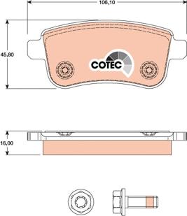 TRW GDB1791 - Kit de plaquettes de frein, frein à disque cwaw.fr