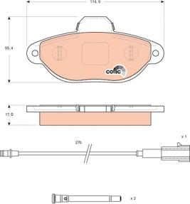 TRW GDB1745 - Kit de plaquettes de frein, frein à disque cwaw.fr