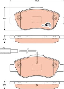 TRW GDB1746 - Kit de plaquettes de frein, frein à disque cwaw.fr