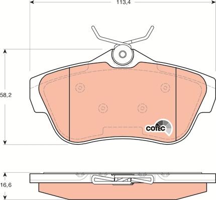 TRW GDB1740 - Kit de plaquettes de frein, frein à disque cwaw.fr