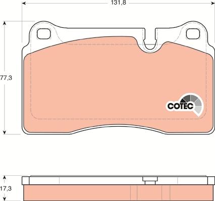 TRW GDB1743 - Kit de plaquettes de frein, frein à disque cwaw.fr