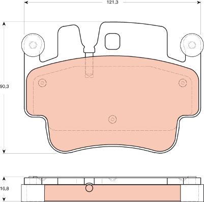 TRW GDB1742 - Kit de plaquettes de frein, frein à disque cwaw.fr