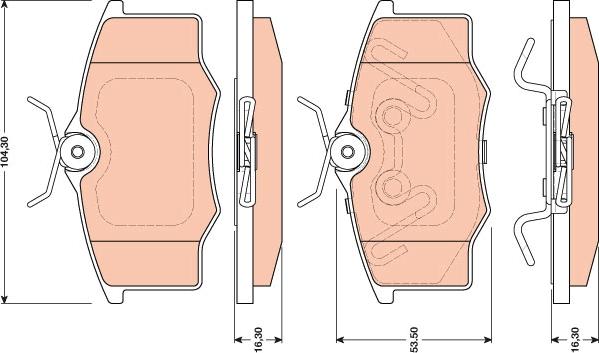 TRW GDB1759 - Kit de plaquettes de frein, frein à disque cwaw.fr