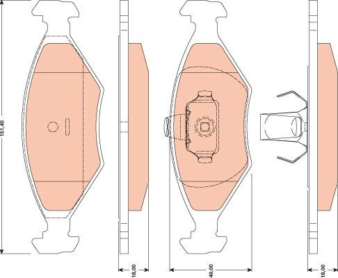 TRW GDB1751 - Kit de plaquettes de frein, frein à disque cwaw.fr