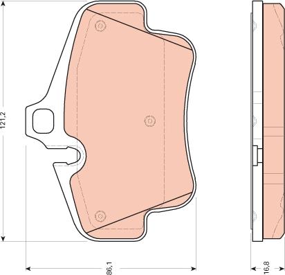 TRW GDB1758 - Kit de plaquettes de frein, frein à disque cwaw.fr