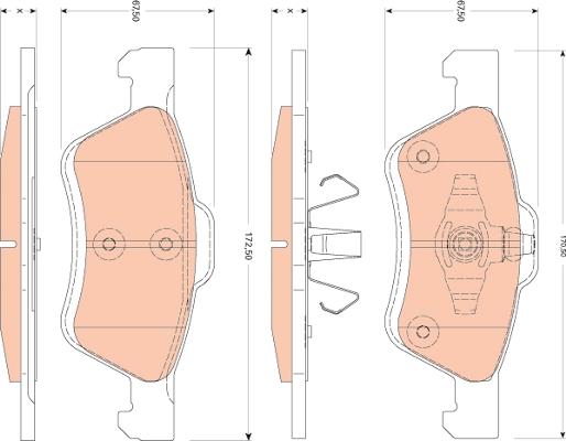 TRW GDB1752 - Kit de plaquettes de frein, frein à disque cwaw.fr