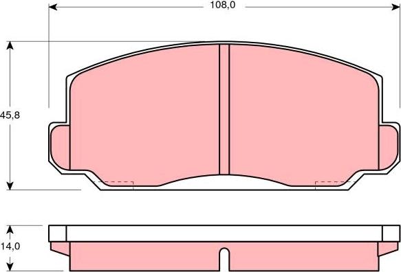 TRW GDB175 - Kit de plaquettes de frein, frein à disque cwaw.fr