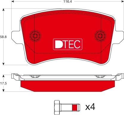 TRW GDB1765DTE - Kit de plaquettes de frein, frein à disque cwaw.fr