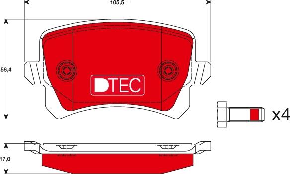 TRW GDB1763DTE - Kit de plaquettes de frein, frein à disque cwaw.fr