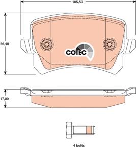 TRW GDB1763 - Kit de plaquettes de frein, frein à disque cwaw.fr