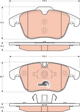 TRW GDB1705 - Kit de plaquettes de frein, frein à disque cwaw.fr