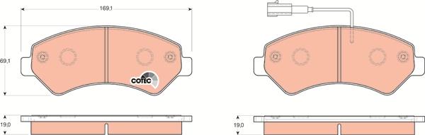 TRW GDB1703 - Kit de plaquettes de frein, frein à disque cwaw.fr