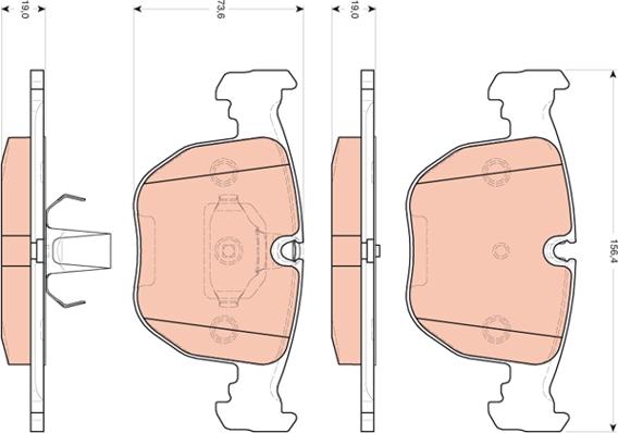 TRW GDB1702 - Kit de plaquettes de frein, frein à disque cwaw.fr