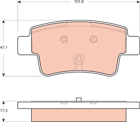 TRW GDB1714 - Kit de plaquettes de frein, frein à disque cwaw.fr