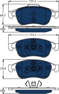 TRW GDB1789BTE - Kit de plaquettes de frein, frein à disque cwaw.fr