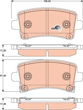 TRW GDB1784 - Kit de plaquettes de frein, frein à disque cwaw.fr