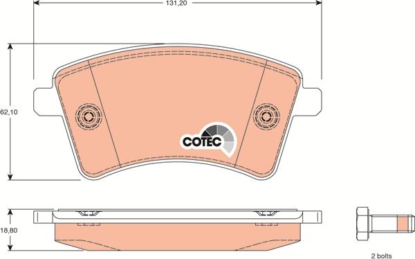 TRW GDB1785 - Kit de plaquettes de frein, frein à disque cwaw.fr