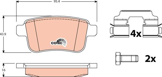 TRW GDB1786 - Kit de plaquettes de frein, frein à disque cwaw.fr