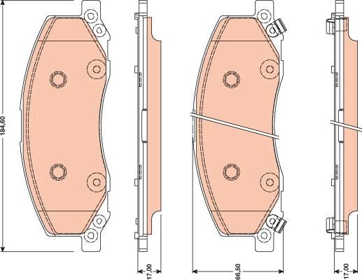 TRW GDB1781 - Kit de plaquettes de frein, frein à disque cwaw.fr