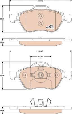 TRW GDB1787 - Kit de plaquettes de frein, frein à disque cwaw.fr