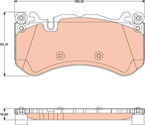 TRW GDB1734 - Kit de plaquettes de frein, frein à disque cwaw.fr