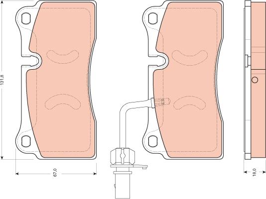 TRW GDB1731 - Kit de plaquettes de frein, frein à disque cwaw.fr