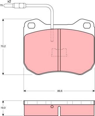 TRW GDB173 - Kit de plaquettes de frein, frein à disque cwaw.fr