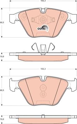 TRW GDB1729 - Kit de plaquettes de frein, frein à disque cwaw.fr