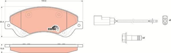 TRW GDB1723 - Kit de plaquettes de frein, frein à disque cwaw.fr