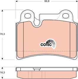 TRW GDB1722 - Kit de plaquettes de frein, frein à disque cwaw.fr