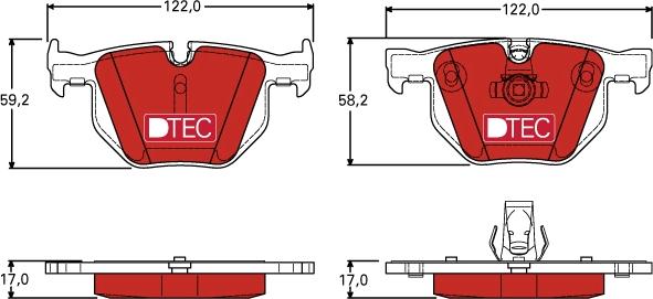 TRW GDB1727DTE - Kit de plaquettes de frein, frein à disque cwaw.fr