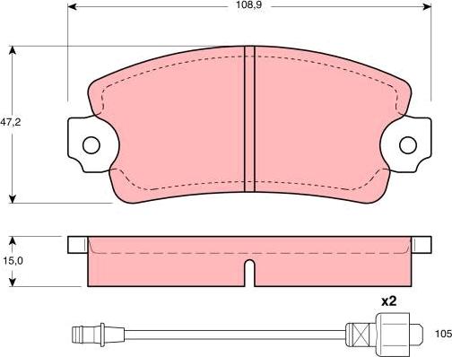 TRW GDB172 - Kit de plaquettes de frein, frein à disque cwaw.fr