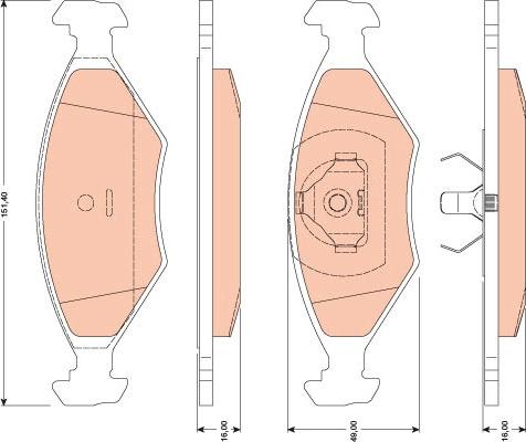 TRW GDB1776 - Kit de plaquettes de frein, frein à disque cwaw.fr