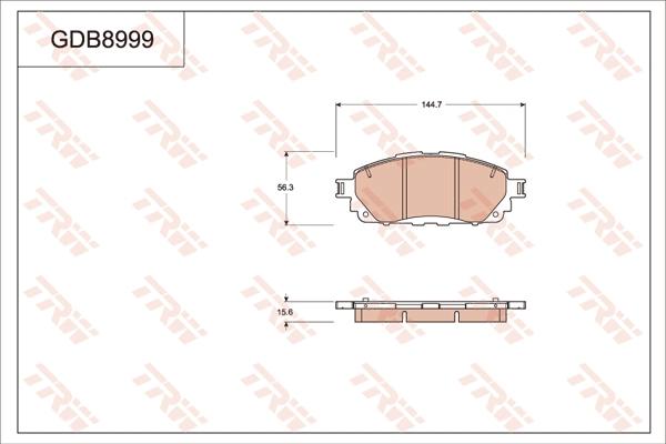 TRW GDB8999AT - Kit de plaquettes de frein, frein à disque cwaw.fr